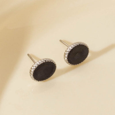 1 Pair Elegant Geometric Round 304 Stainless Steel Ear Studs