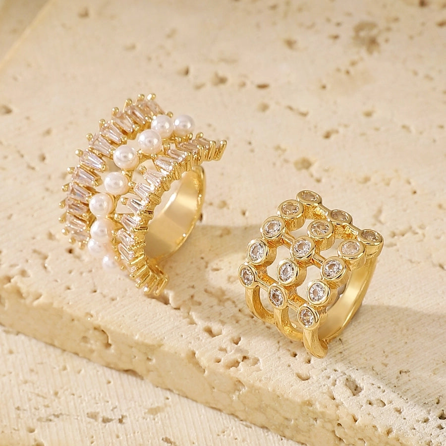 1 Piece Nordic Style Simple Style Geometric Water Droplets Copper Ear Cuffs