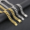 Domineering Fashion Personalized Stainless Steel Vacuum Electroplating Four-Sided Grinding Men's Necklace