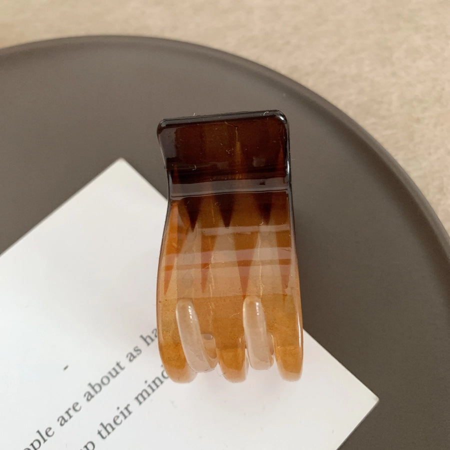 women's simple style color block plastic hair claws