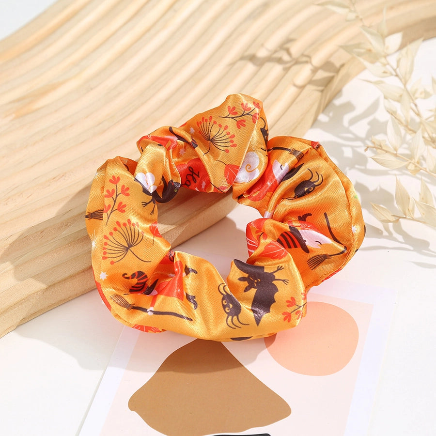 Halloween Basic Women's Pumpkin Polyester Hair Tie