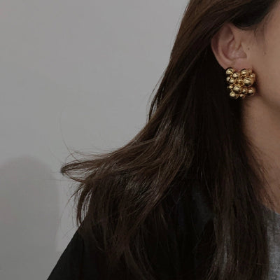 1 Pair Simple Style Classic Style Solid Color Plating Copper Ear Studs