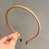 korean solid color leather hair band