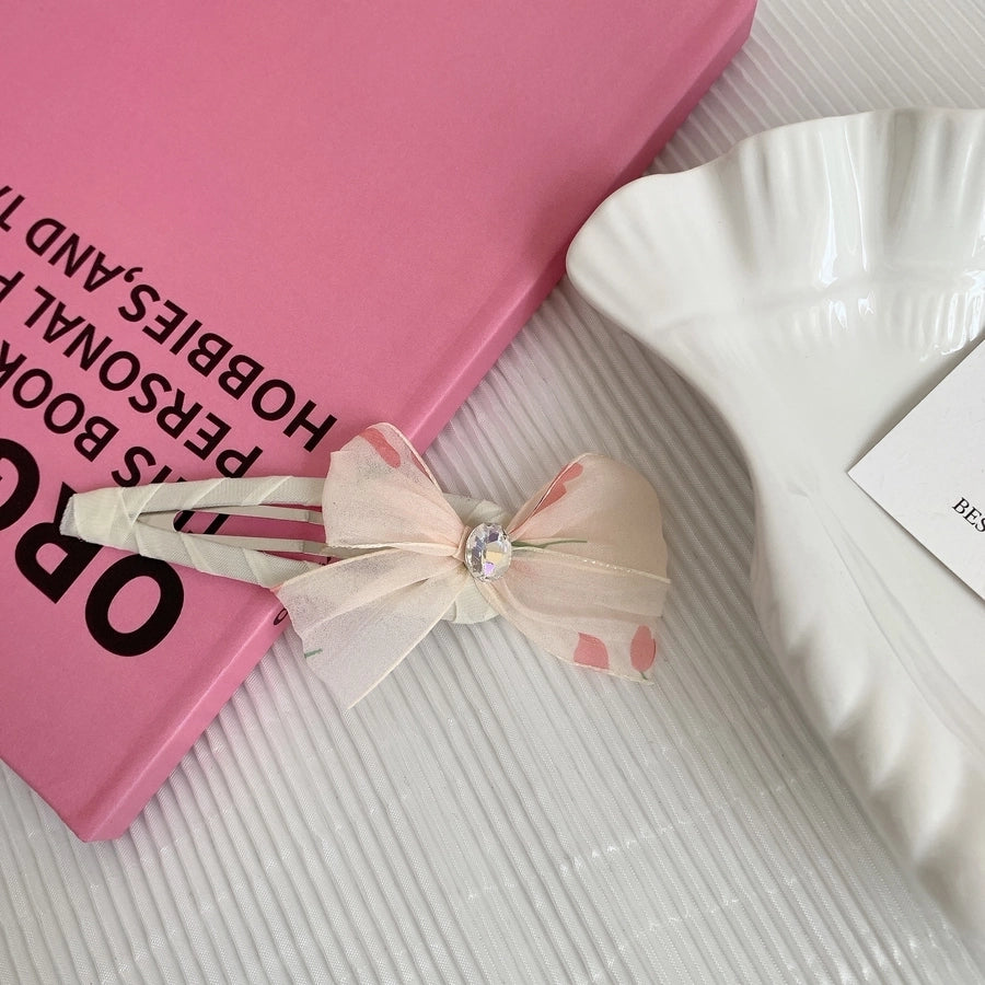 Women's Elegant Simple Style Bow Knot Cloth Hair Clip