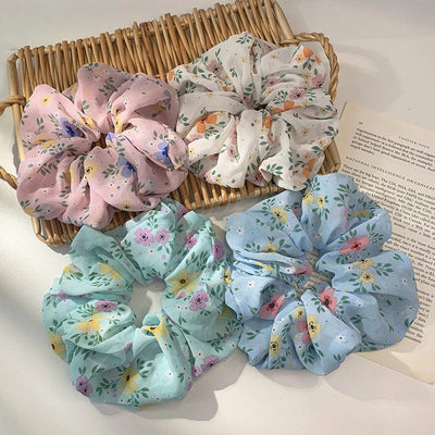 korean style cute flower fabric solid color head rope