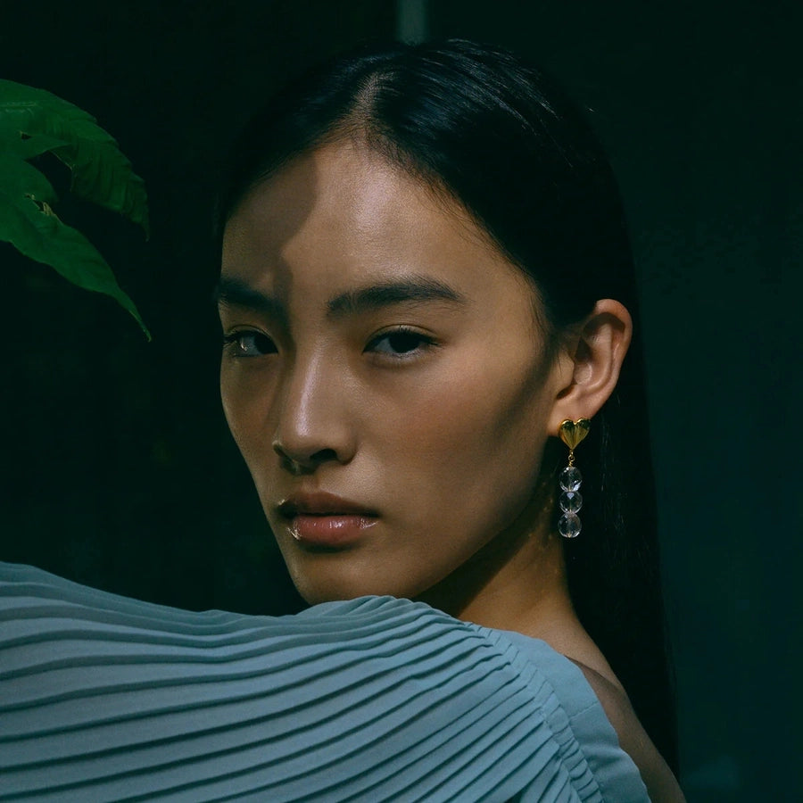 1 Pair Classic Style Heart Shape 304 Stainless Steel Drop Earrings