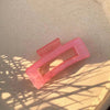 fashion solid color plastic resin hair claws 1 piece