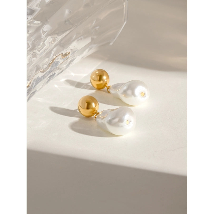 1 Pair Simple Style Classic Style Geometric 304 Stainless Steel Drop Earrings