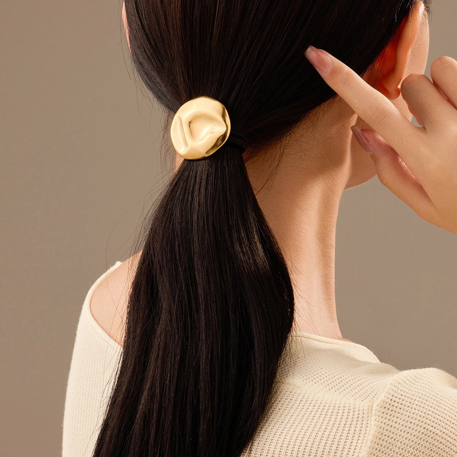 Women's Simple Style Sunflower Heart Shape Titanium Steel Plating Hair Tie