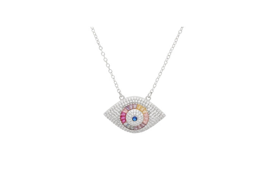 Copper Plating Devil's Eye Pendant Necklace