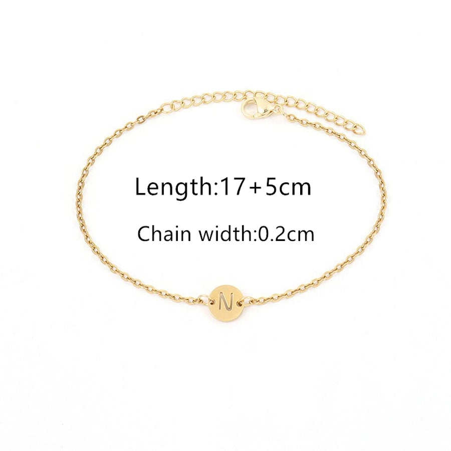 Elegant Simple Style Classic Style Letter 201 Stainless Steel 304 Stainless Steel Bracelets In Bulk