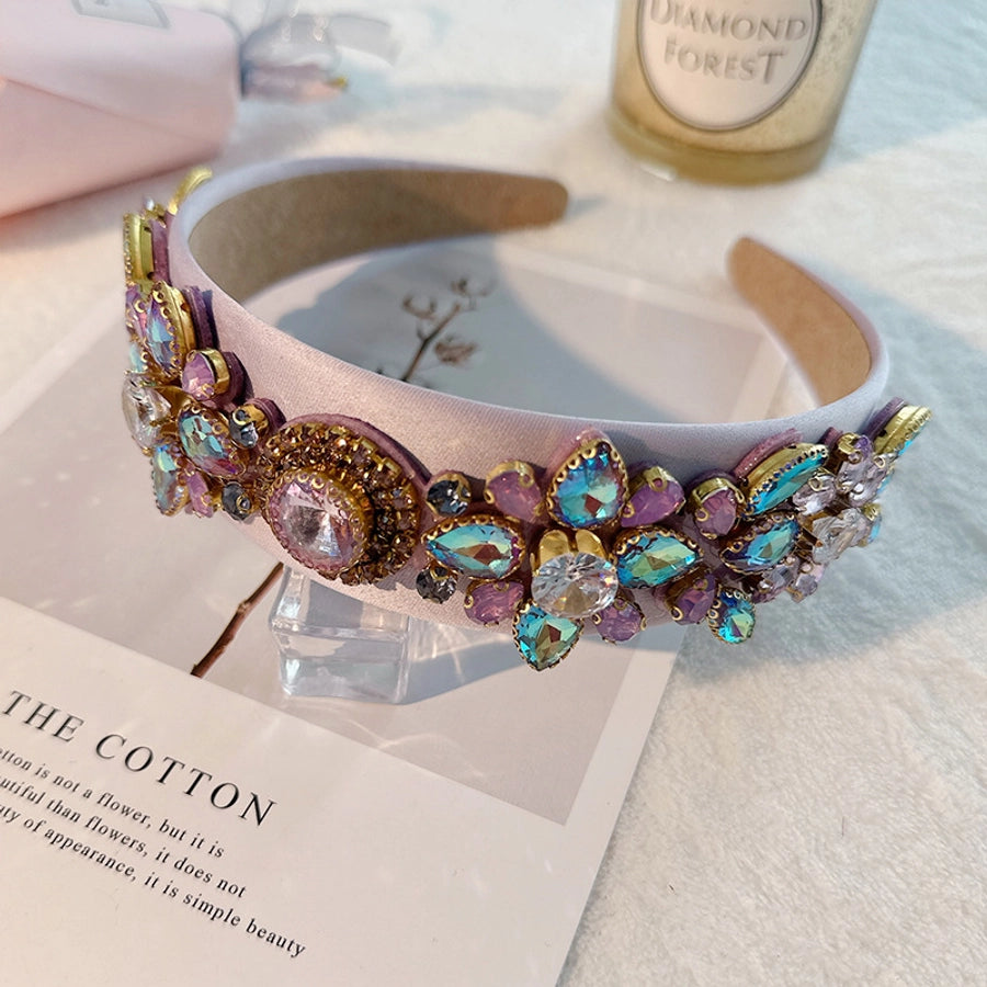 fashion geometric cloth handmade rhinestone hair band 1 piece