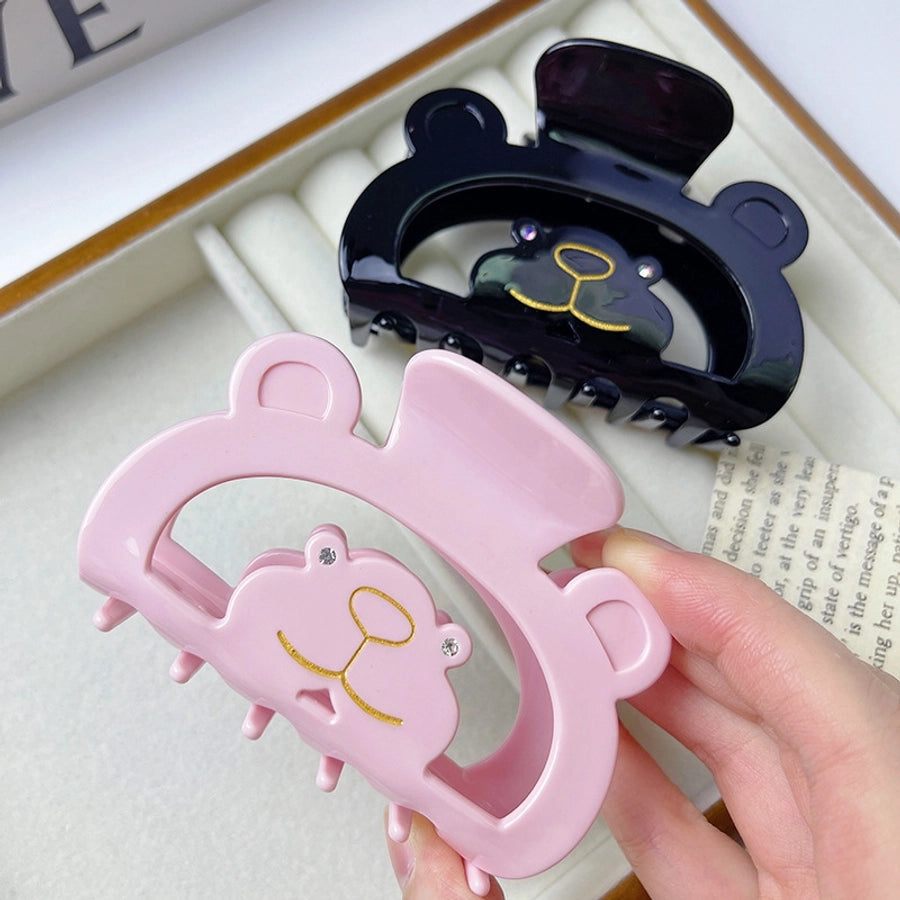 Simple Style Solid Color Acetic acid sheets Inlay Zircon Hair Clip 1 Piece