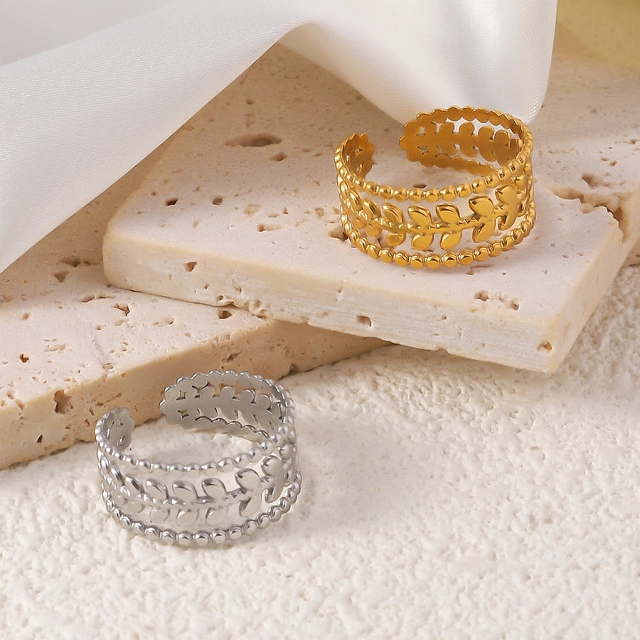 Jewelry Elegant Geometric Simple Titanium Steel Open Rings