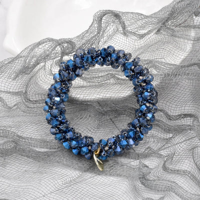 crystal braided pearl hair rope