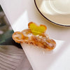 Women's Retro Geometric Heart Shape Acetic acid sheets Hair Claws