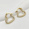 1 Pair Elegant Simple Style Heart Shape Twist Enamel 304 Stainless Steel Stainless Steel Earrings