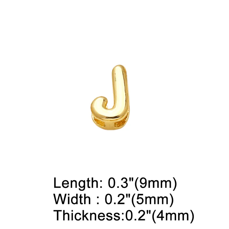 Wholesale Jewelry Basic Simple Style letter Copper 18K Gold Plated