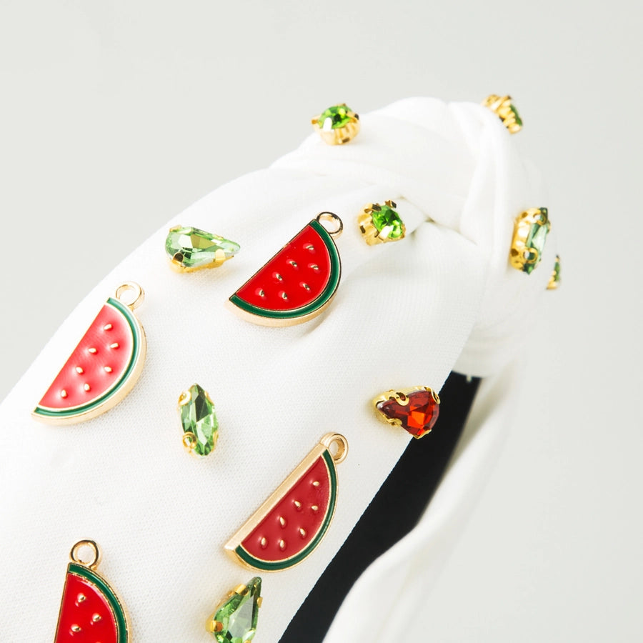 Women's Casual Vacation Classic Style Strawberry Watermelon Banana Alloy Glass Inlay Rhinestones Glass Hair Band