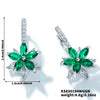 1 Pair Artistic Shiny Geometric Inlay Copper Zircon K Gold Plated Drop Earrings