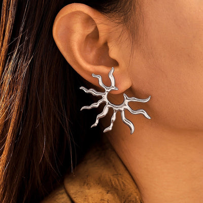 1 Pair Elegant Preppy Style Artistic Sun 304 Stainless Steel 18K Gold Plated Ear Studs