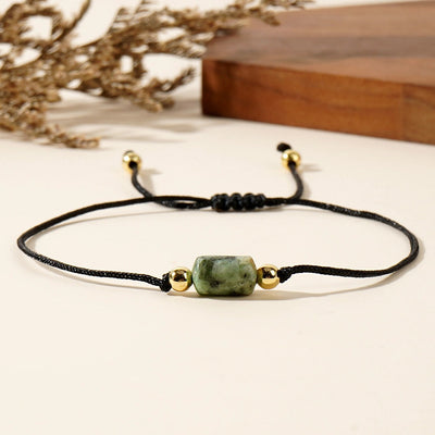 Autumn and Winter New Arrival Hot Sale New Chinese Color Natural Stone Copper Bead Bracelet Advanced Simple Personality Trendy Bracelet All-Matching