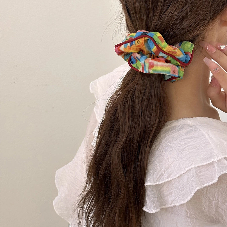 sweet stripe polka dots cloth hair tie