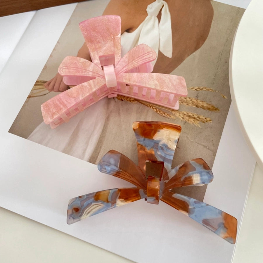 Women's Simple Style Artistic Bow Knot Acetic acid sheets Hair Claws