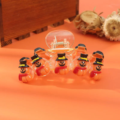 Halloween Women's Pumpkin Plastic Hair Claws