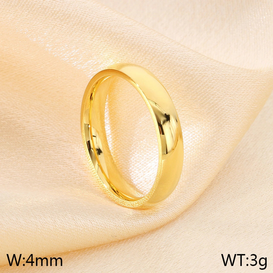 Jewelry Simple Style Geometric 304 Stainless Steel 18K Gold Plated Rings