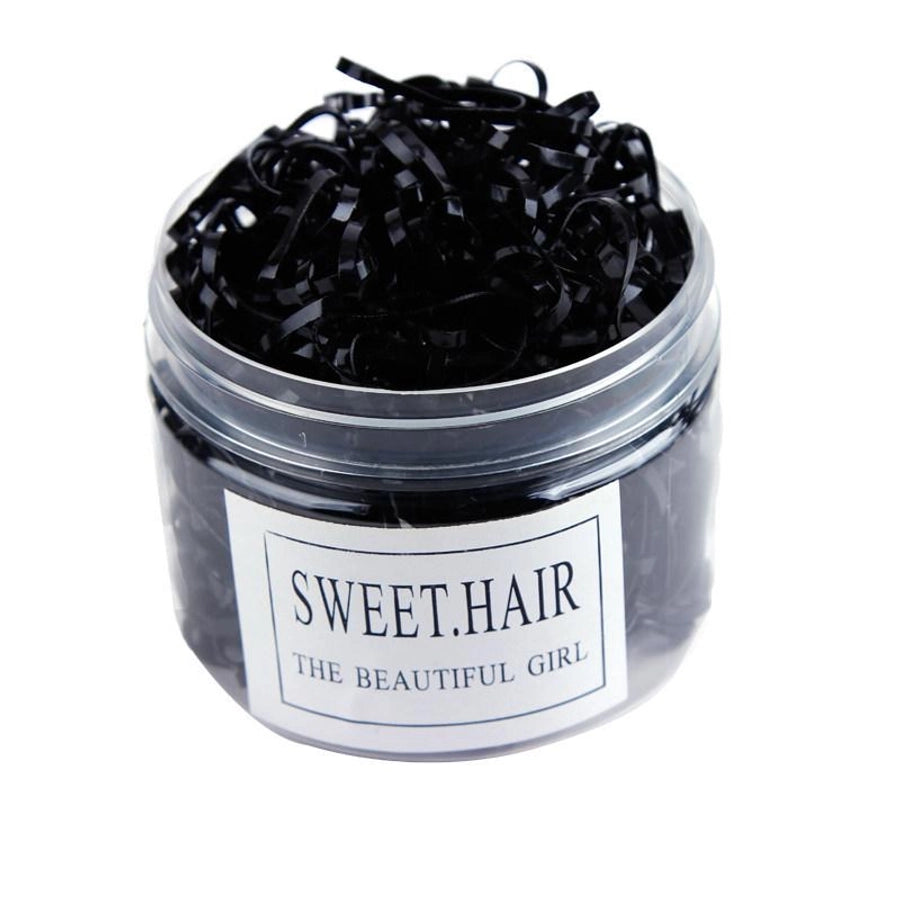 girls&#39; rubber band hair band disposable black rubber band thickened baby head rope children&#39;s hair accessories