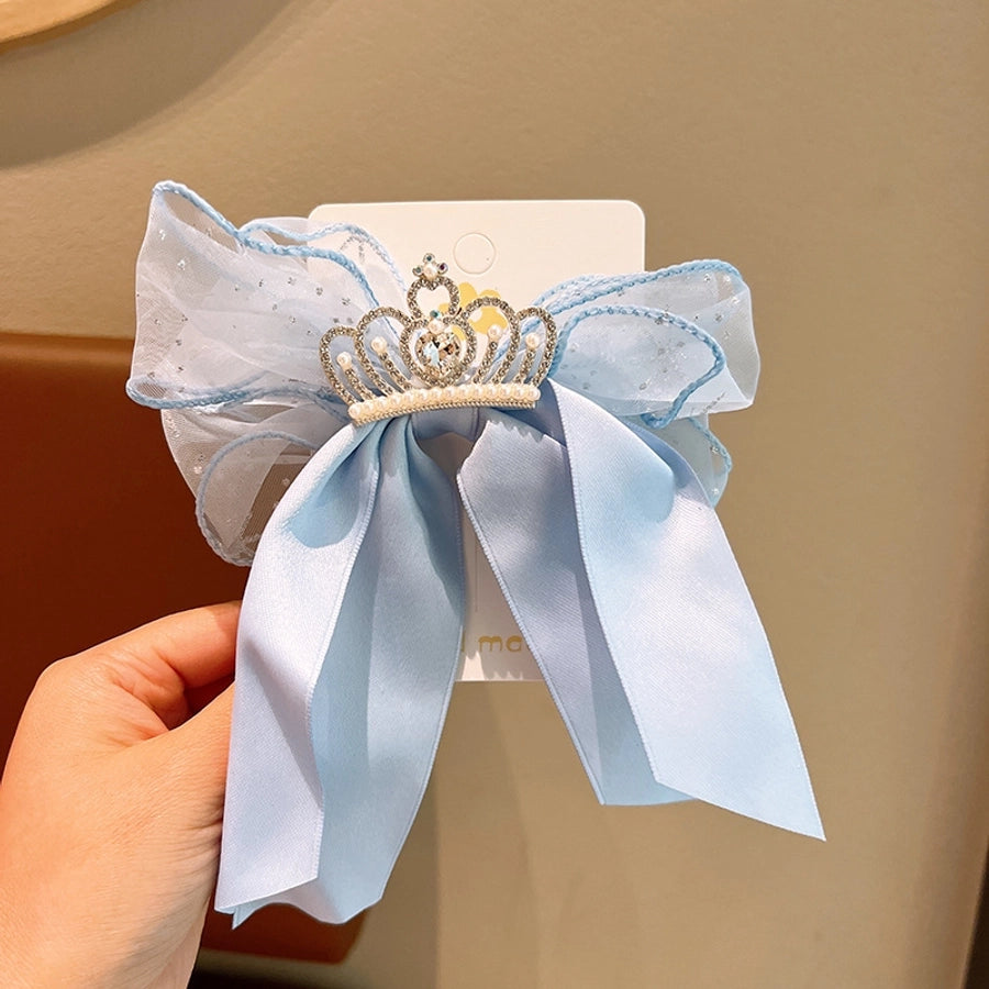 Kid'S Ethnic Style Bow Knot Synthetic Yarn Organza Hair Clip