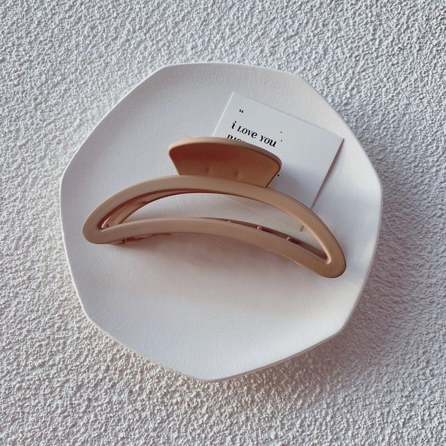 women's simple style solid color plastic hair clip