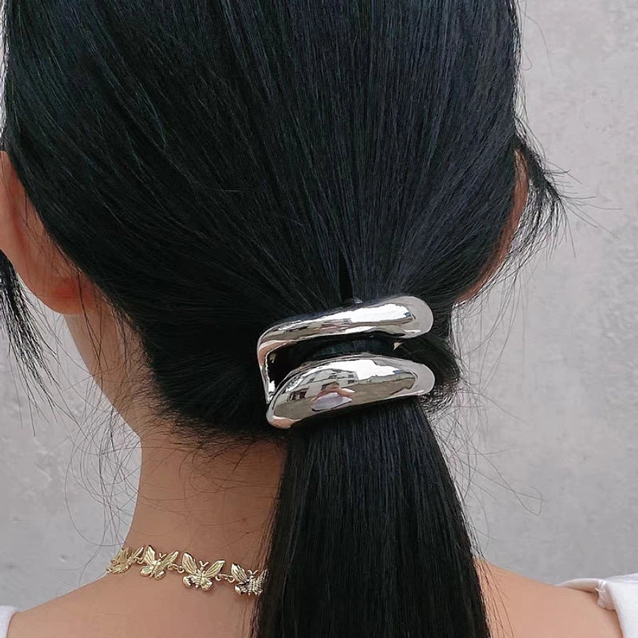 Women's Simple Style Classic Style Solid Color Alloy Polishing Hair Clip