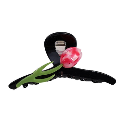 women's elegant sweet tulip plastic hair claws