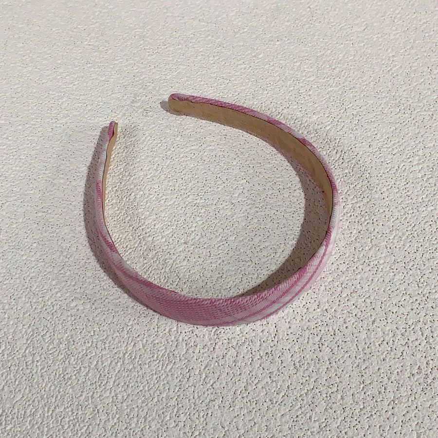 simple style plaid cloth hair band 1 piece