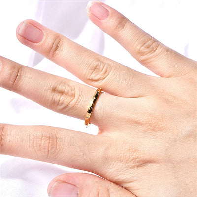 Simple Fashion Diamond Water Drop Simple Bracelet Ring 18K Zircon Niche Ring Female Titanium Steel No Fading Ornament