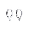 1 Pair Elegant Simple Style Geometric Copper Zircon 24K Gold Plated Hoop Earrings