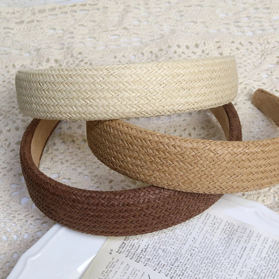 Women's Retro Simple Style Solid Color cotton and linen Hair Band