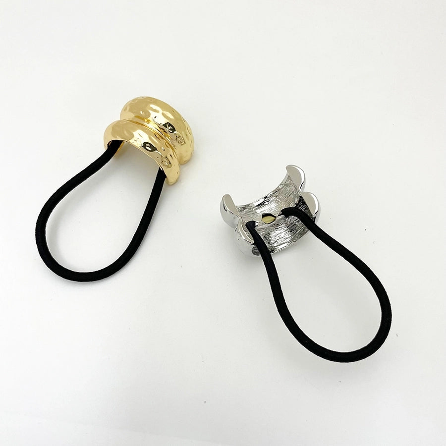 Women's Casual Elegant Business Semicircle Alloy Elastic Band Hair Tie