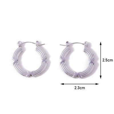 1 Pair Simple Style Geometric 304 Stainless Steel 18K Gold Plated Earrings