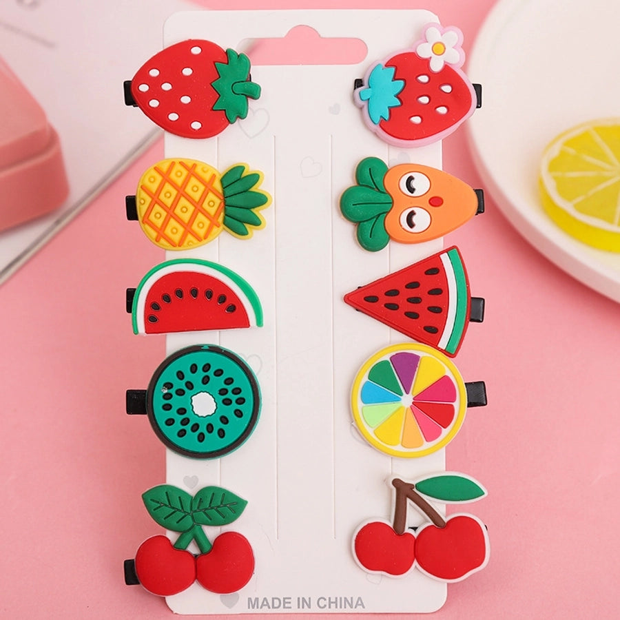 cute fruit soft clay hair clip