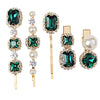 women's simple style color block copper plating inlay rhinestones hair clip