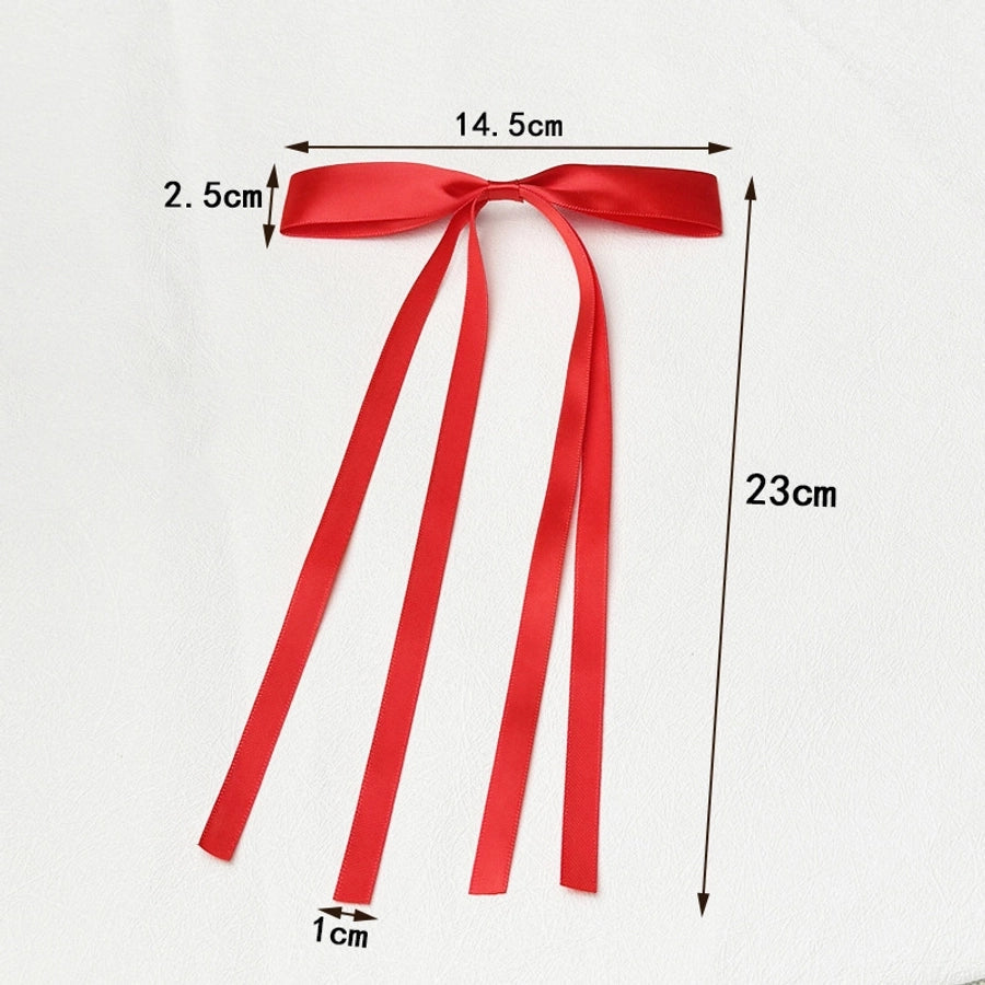 2.5cm polyester multi-color girl ribbon bow hairpin Lady temperament double ribbon duckbill clip top clip hair accessories