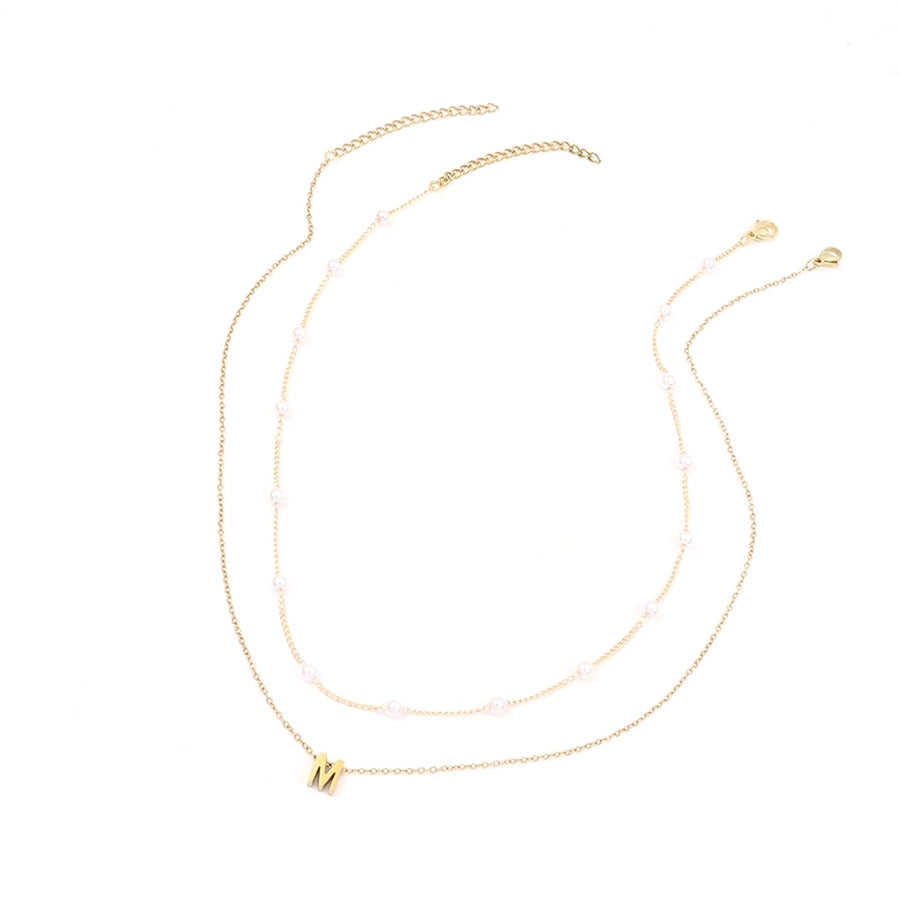 Jewelry Simple Style Classic Style Letter 201 Stainless Steel 304 Stainless Steel Pendant Necklace