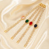 Copper K Gold Plated Inlay Water Droplets Zircon Bracelets