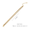 Wholesale Jewelry Solid Color Commute Geometric Stainless Steel Rhinestones 18K Gold Plated Layered Plating Inlay Bracelets