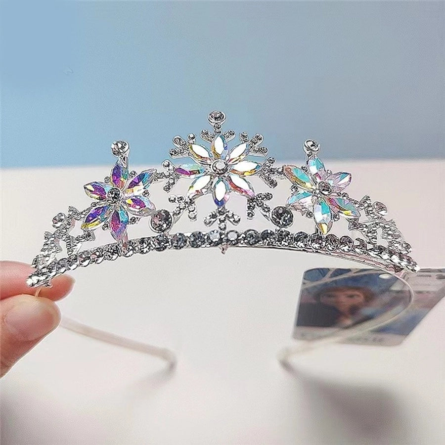 Korean Frozen Children's Crown Headwear Girls Crown Princess Aisha Children's Hair Accessories Girls Hair Band