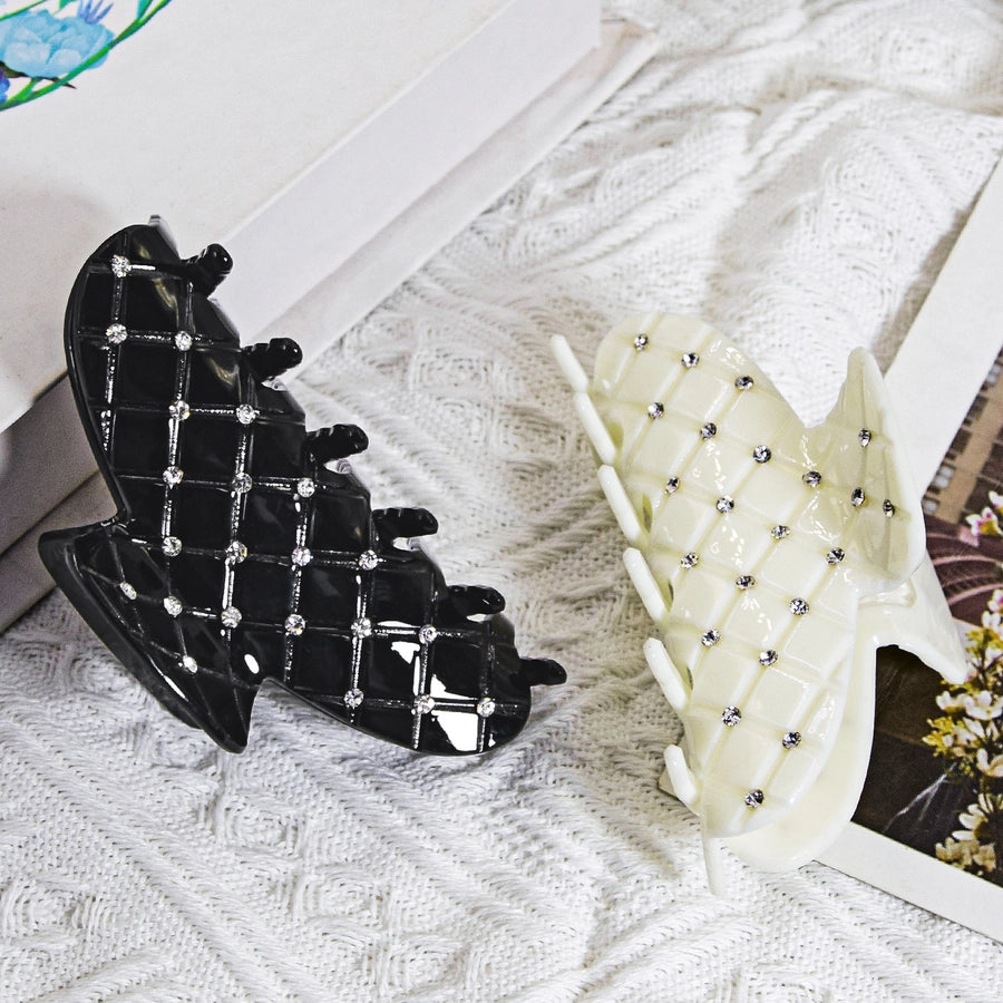 fashion solid color arylic plating hair claws 1 piece