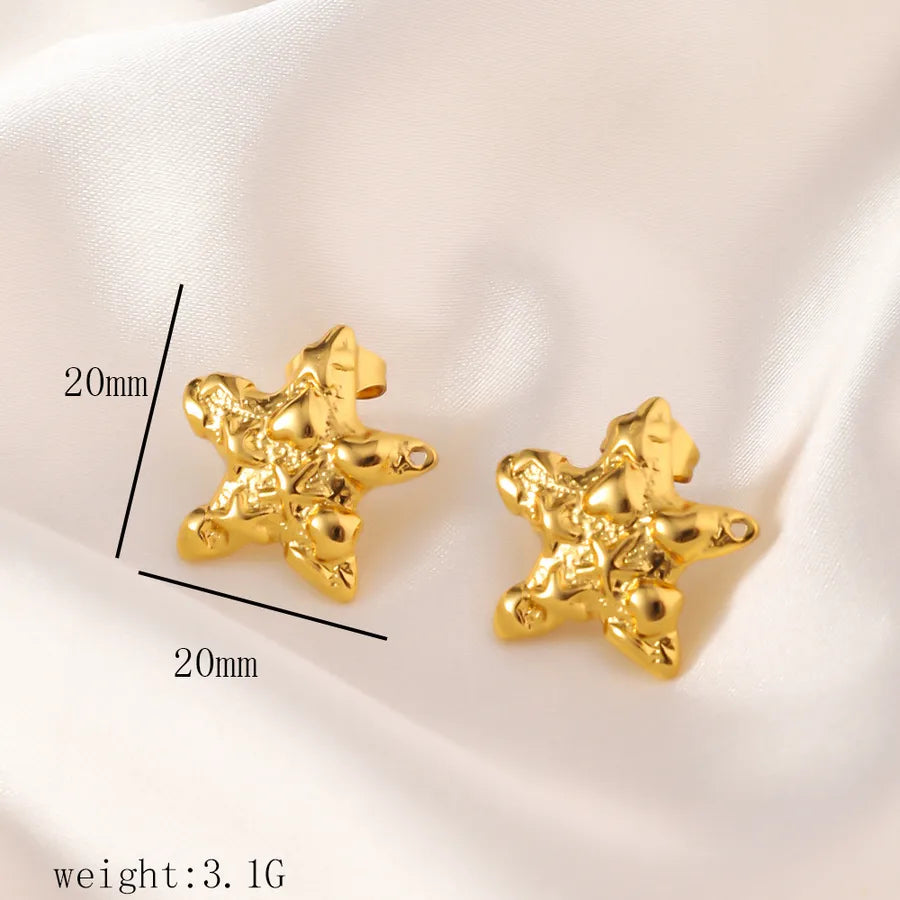 1 Pair Simple Style Commute Geometric Heart Shape Plating Titanium Steel Drop Earrings Earrings Ear Studs